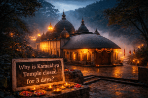 Why is Kamakhya Temple closed for 3 days?